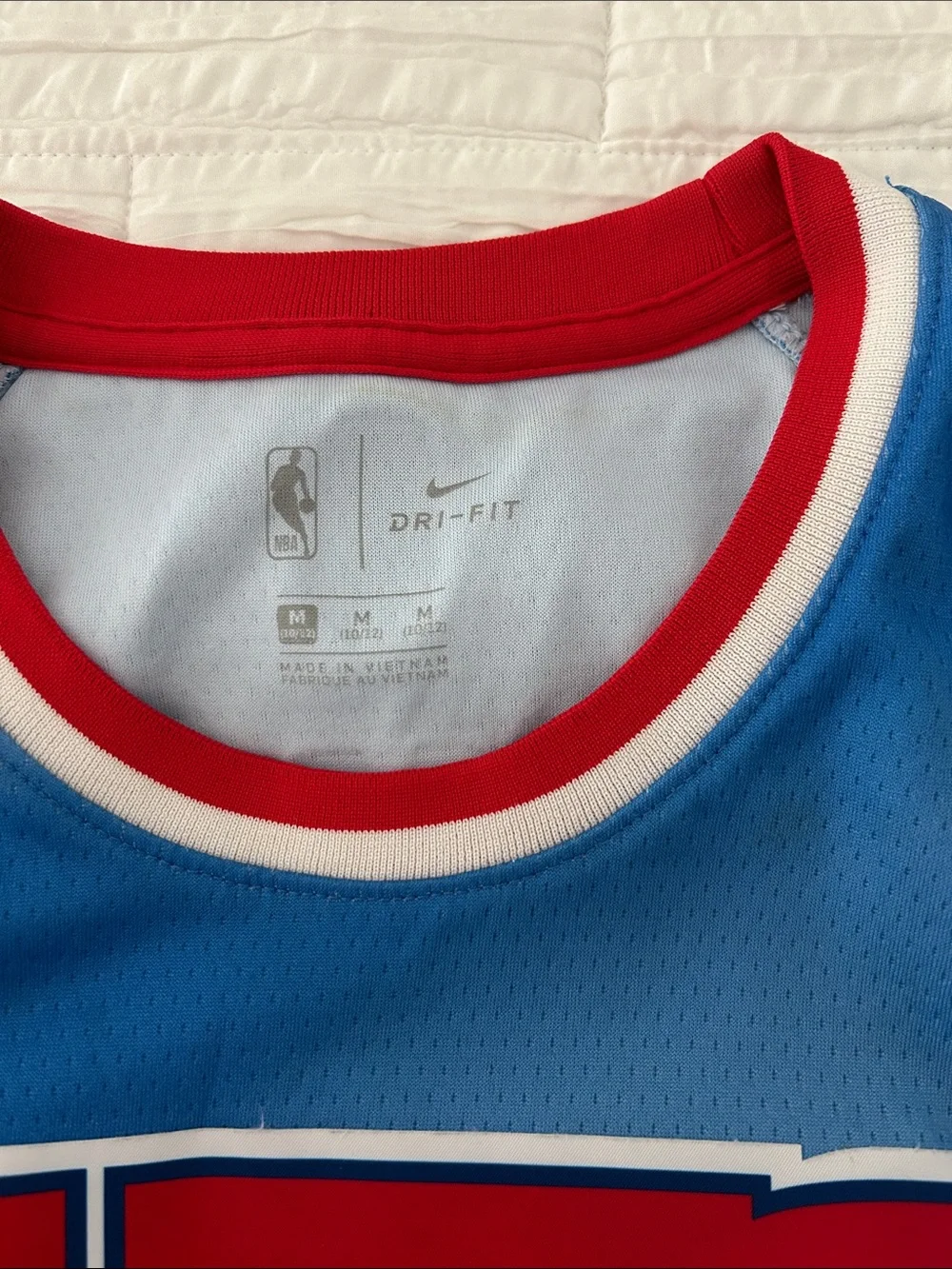 Nike Nets #11 Blue and Red Gradient Basketball Jersey